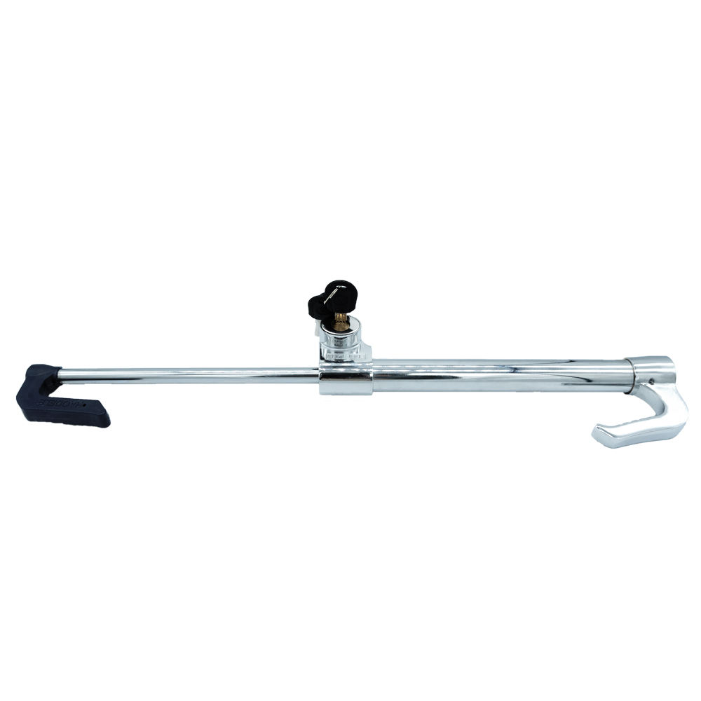 Umedo Retractable Double Hook Heavy Duty Anti-Theft Car Pedal Steering Wheel Lock | YMHL02 | Fuzhou
